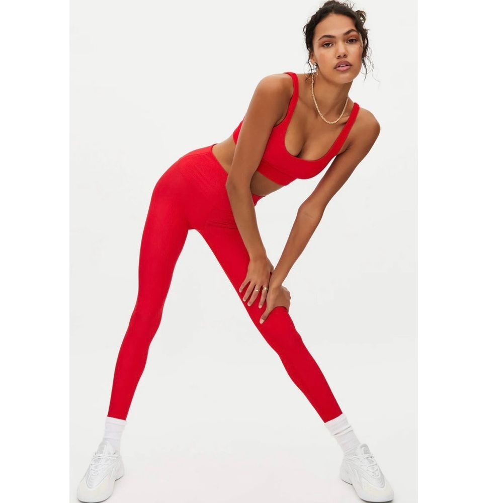 Beach Riot Ayla Legging in Red Size Large